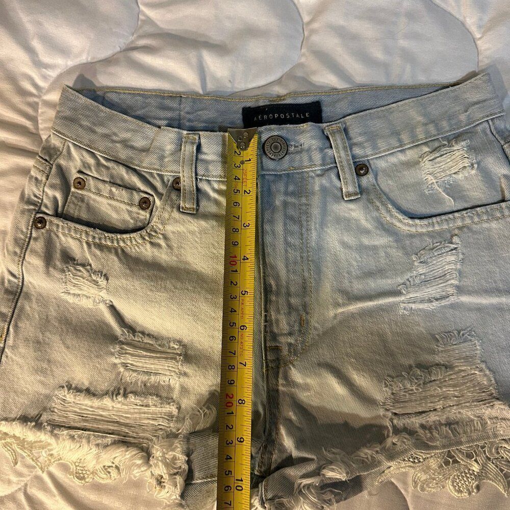 Aeropostale Denim Shorts Size 4 Areo Cheeky - Picture 5 of 9